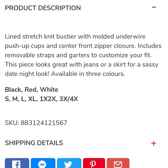 NWT PLUS SIZE Corset by COQUETTE DIVA w/garter & shoulder strap options - Picture 5 of 12